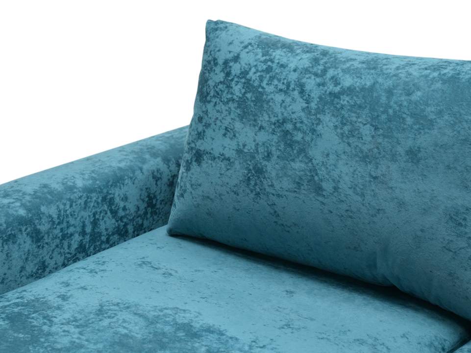 Угловой диван левый Вегас синий велюр