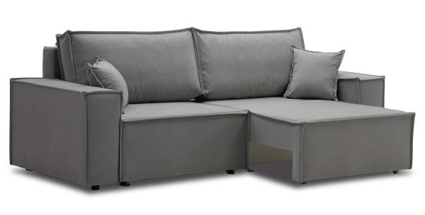Прямой диван Фабио Дымчатый серый велюр Уцененный