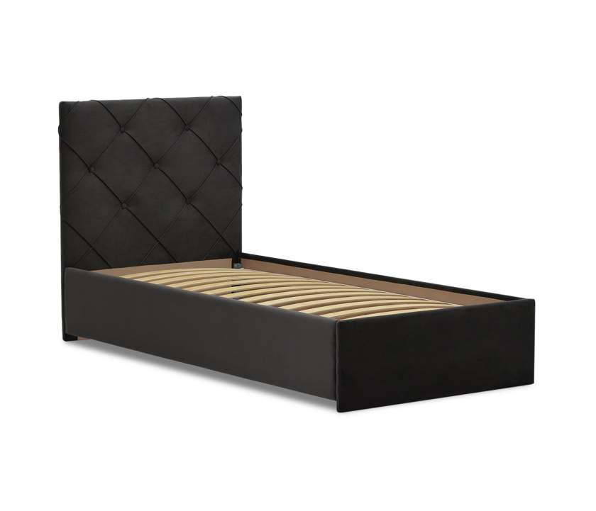 Односпальная кровать Артэ 90 серый велюр