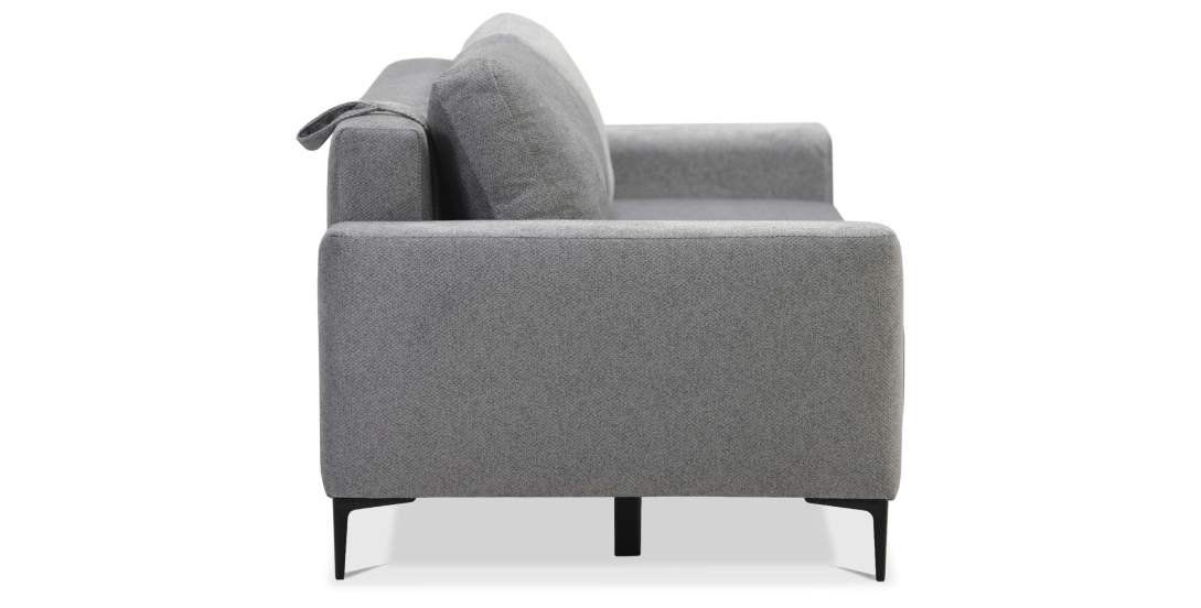 Прямой диван Вебер Жемчужно-серый велюр