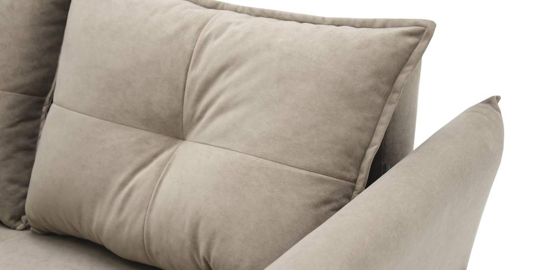 Прямой мини диван Лома 120 Светло-коричневый велюр 