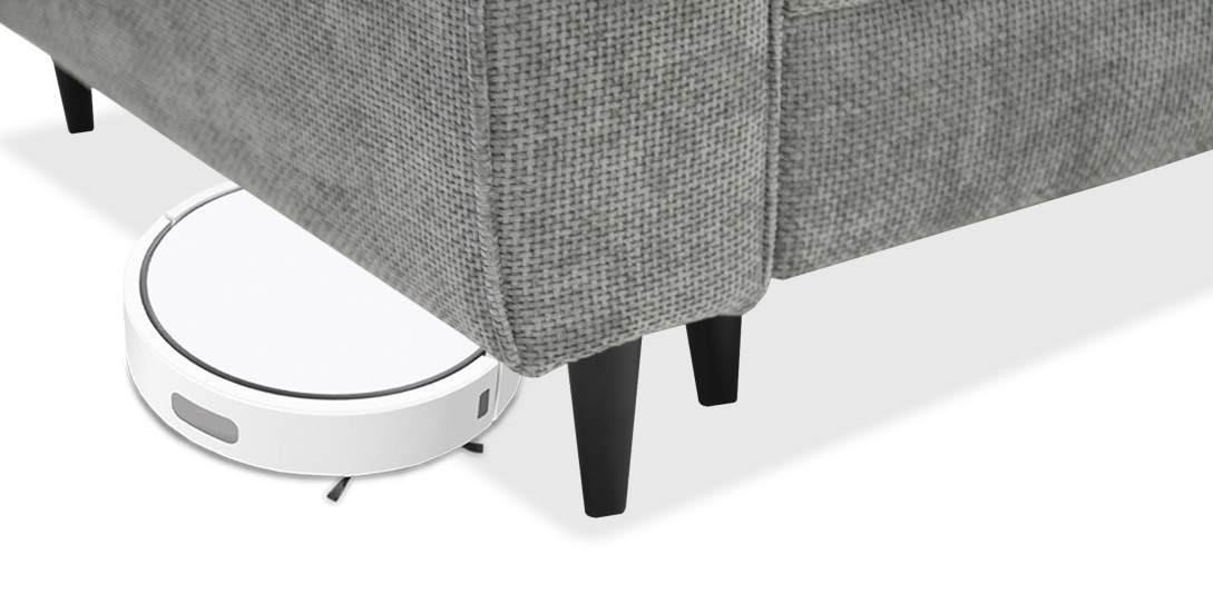 Прямой мини диван Гизела 140 Серый шенилл 