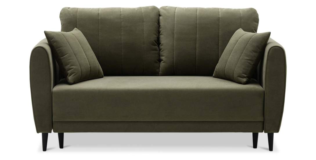 Прямой мини диван Калано 140 Хаки велюр