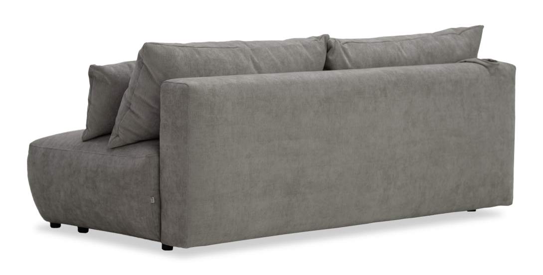 Прямой диван Кьяра тауп велюр 