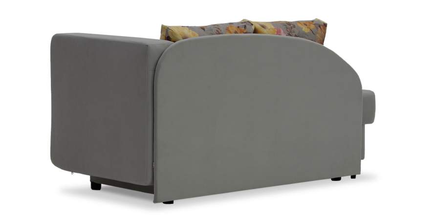 Угловая кушетка правая Иби светло-серый велюр