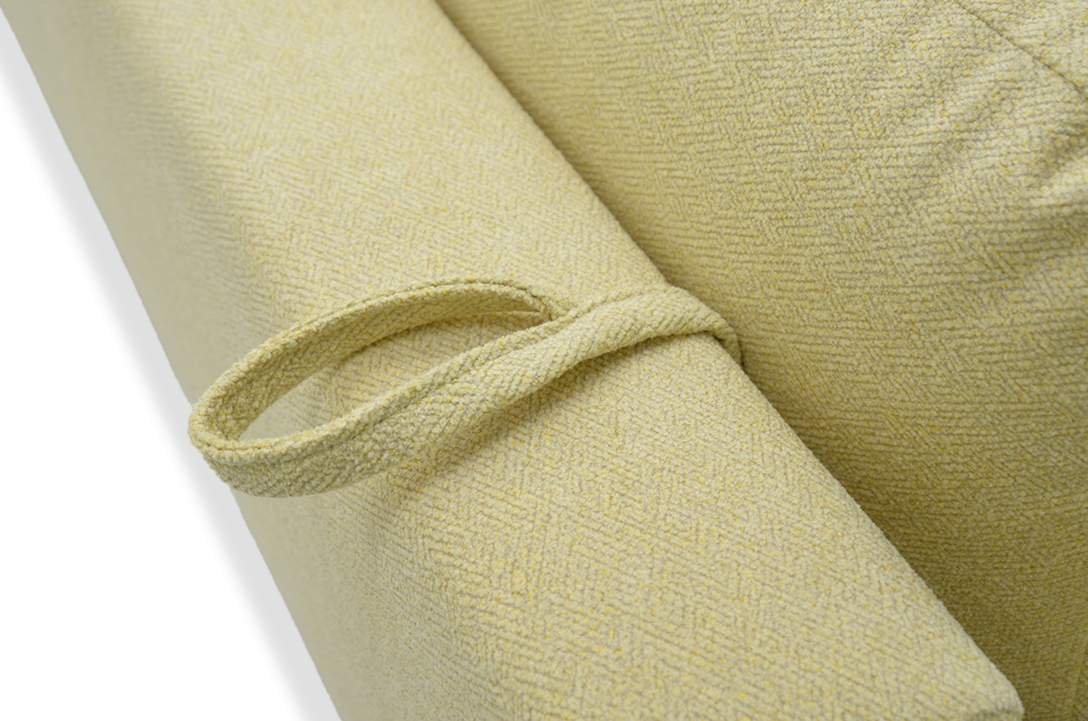 Прямой диван Тельда лимонный велюр