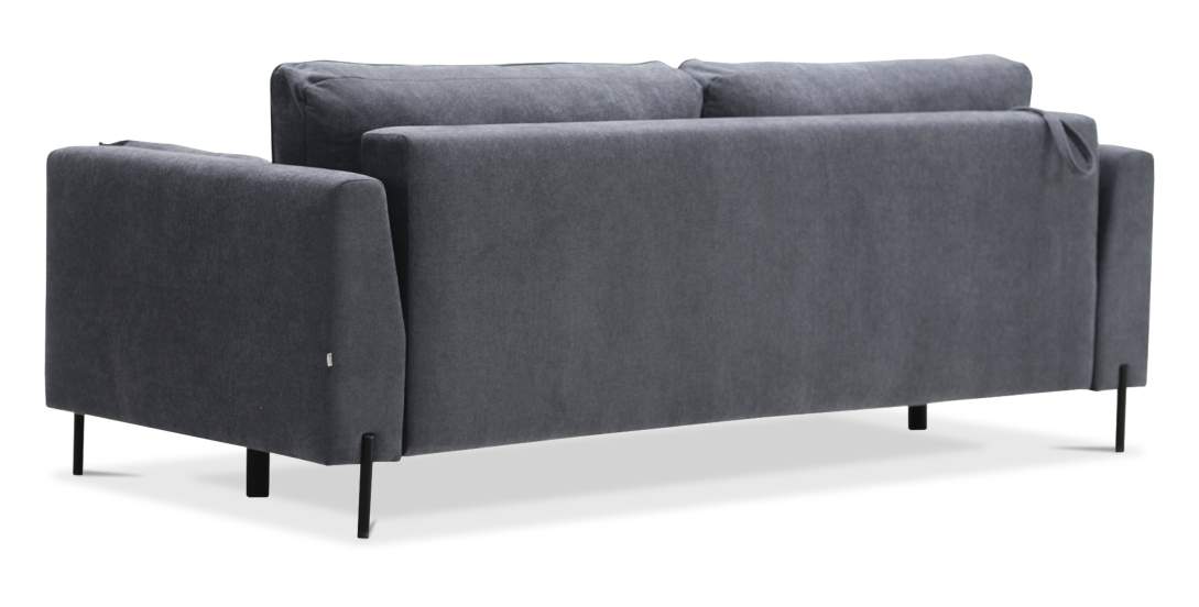 Прямой диван Энгри Серый велюр