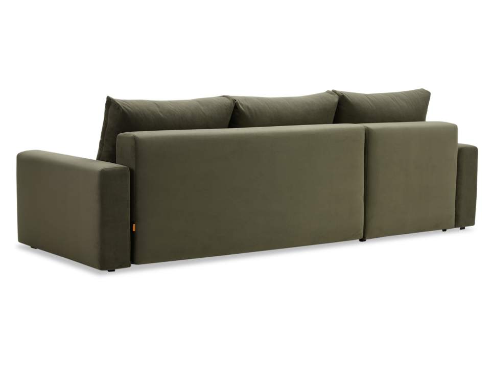 Угловой диван правый Вегас хаки велюр