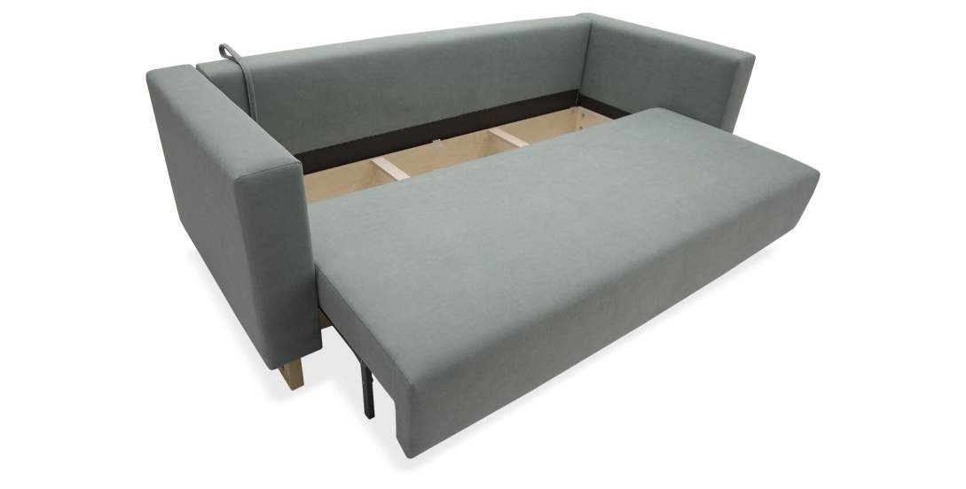 Прямой диван Каперс Пыльно-бирюзовый велюр