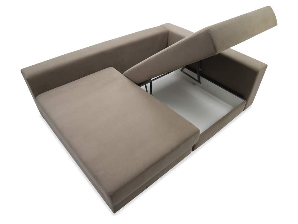 Диван трансформер Лацио песочный велюр Уцененный