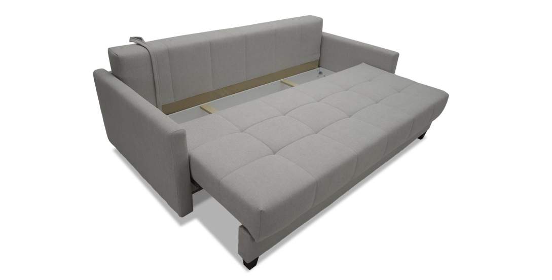 Прямой диван Энтон 1 Пепельный велюр