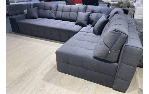 Модульный диван Энзо темно-серый велюр