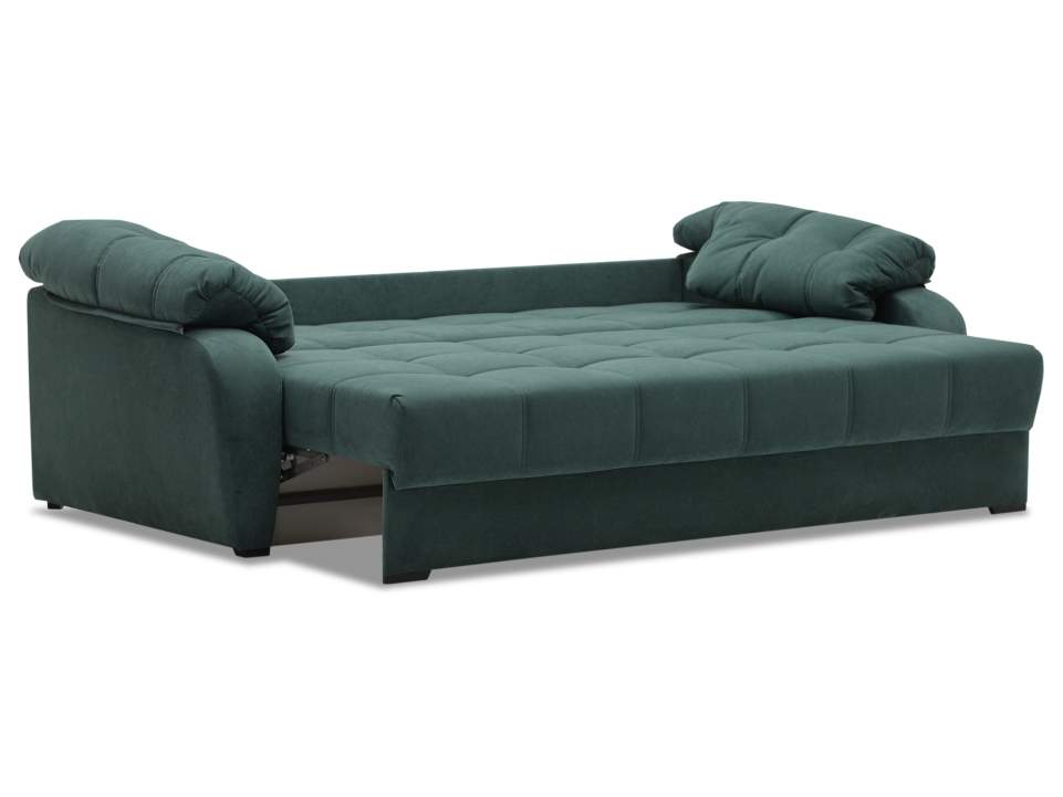Прямой диван Вестон изумрудный велюр