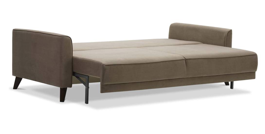 Прямой диван Авилла Светло-коричневый велюр