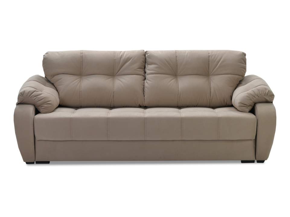 Прямой диван Вестон бежевый велюр