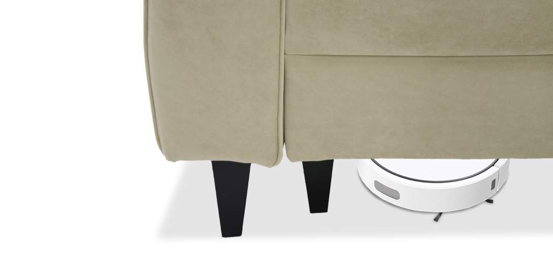 Прямой мини диван Гизела 120 песочный велюр