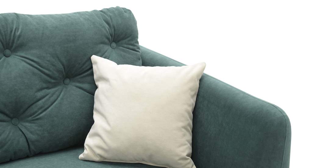 Прямой мини диван Тиволи 140 Изумрудный велюр