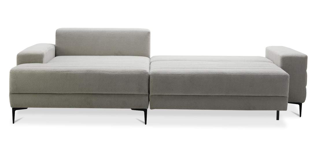 Угловой диван левый Белес Cеребристый велюр