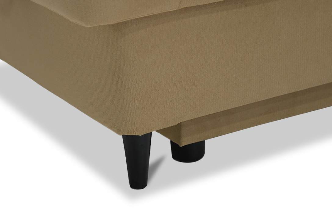 Угловая кушетка левая Иби бежевый велюр