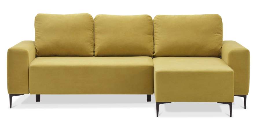 Угловой диван Вебер Горчичный велюр Уцененный