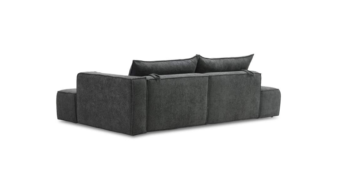 Угловой диван правый Рейф Графитовый шенилл