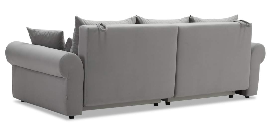 Прямой диван Тьерри Серебристый велюр 