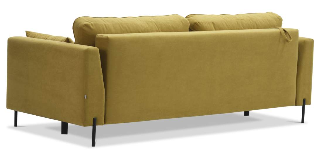 Прямой диван Энгри Горчичный велюр