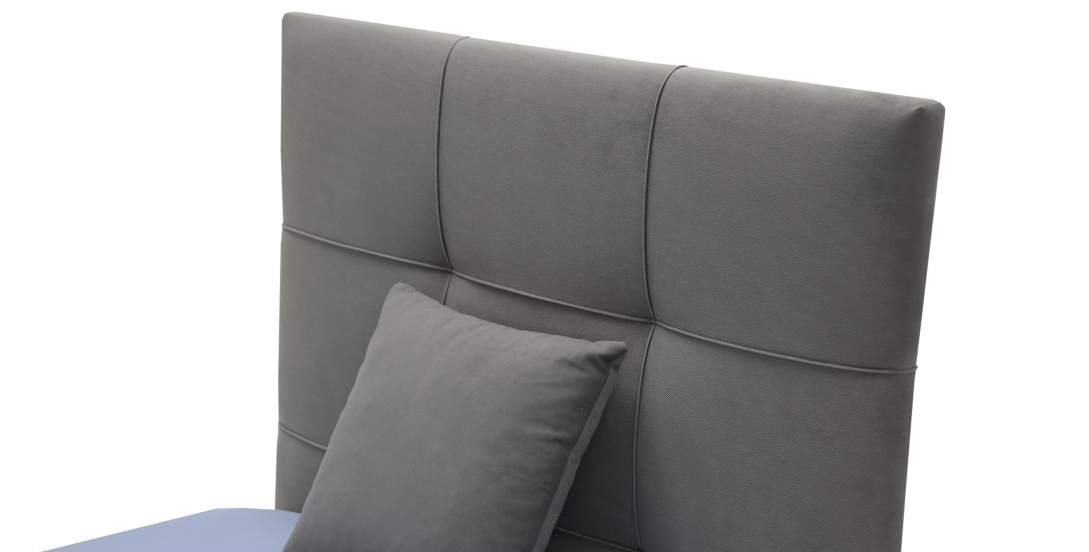 Односпальная кровать Борба 90 серый велюр