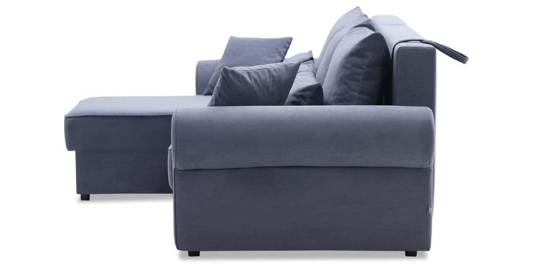 Угловой диван Тьерри Дымчатый фиолетовый велюр 