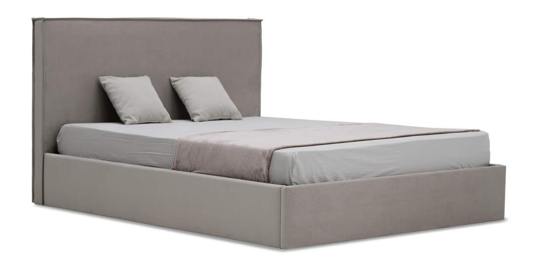 Двуспальная кровать Лутон 140 бежевый велюр