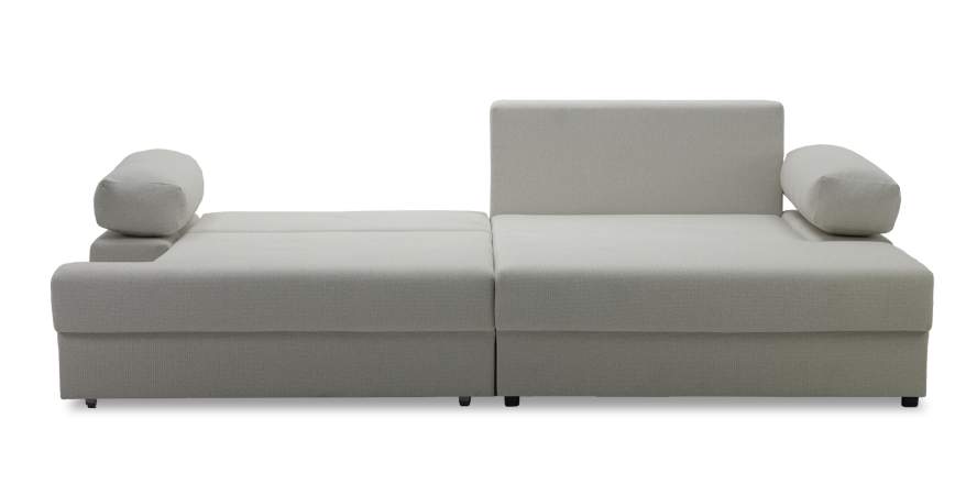 Угловой диван правый Трейд светло-бежевый велюр