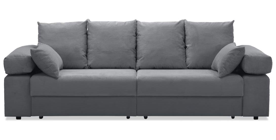 Прямой диван Тайлин Стальной велюр