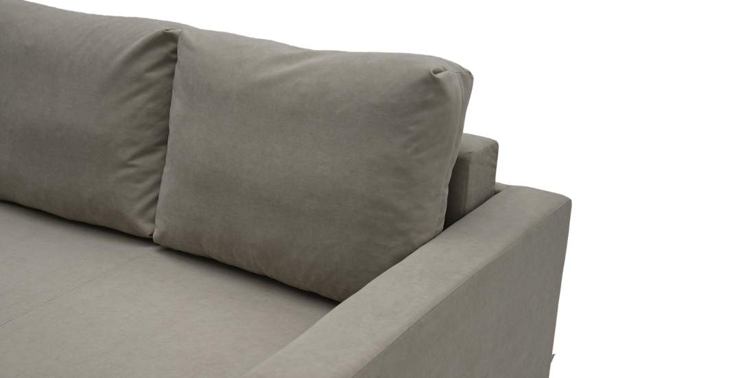 Прямой диван Мекс светло-коричневый велюр