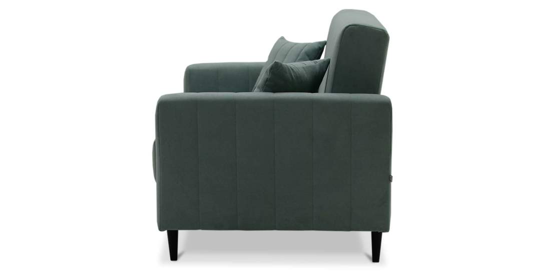 Прямой мини диван Эмма 140 Бирюзовый велюр