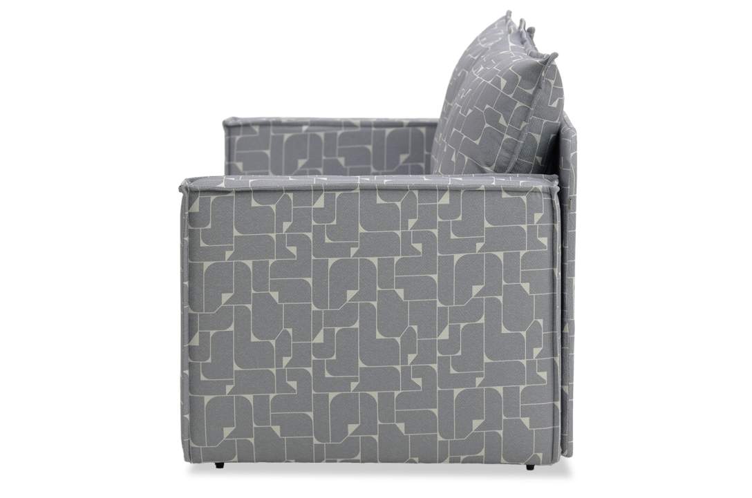 Прямой мини диван Бохо светло-серый жаккард