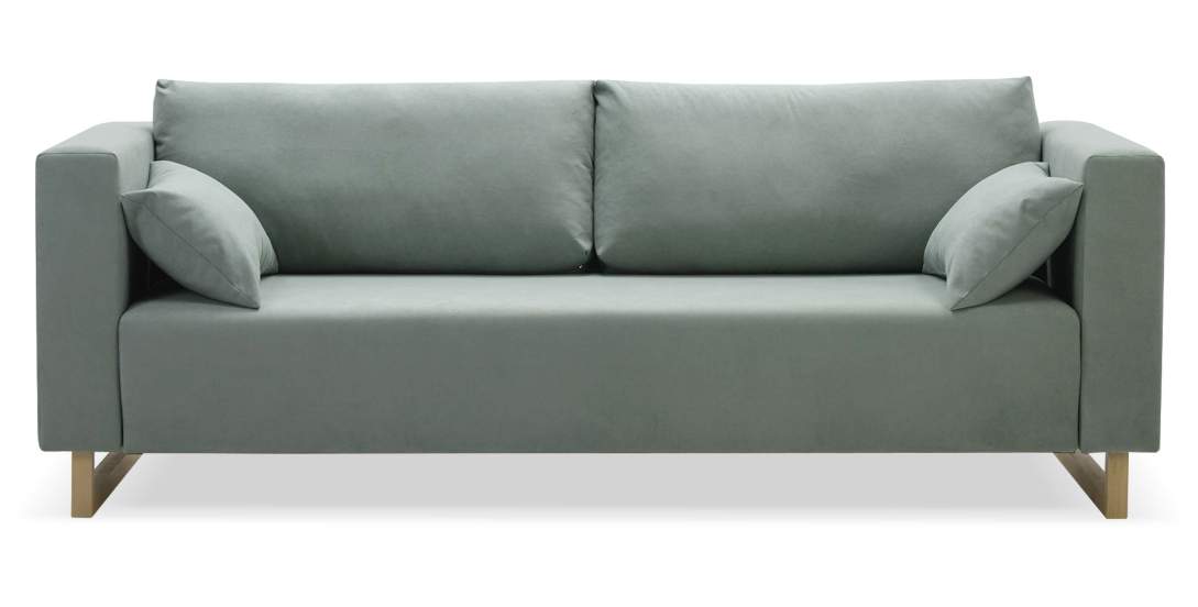 Прямой диван Каперс Пыльно-бирюзовый велюр