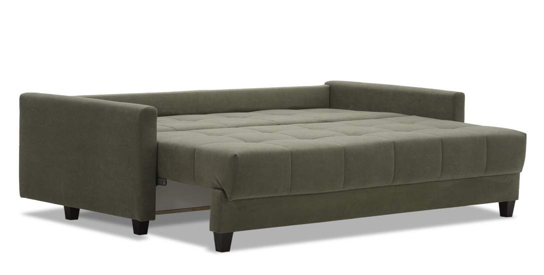 Прямой диван Энтон 1 Зеленый велюр