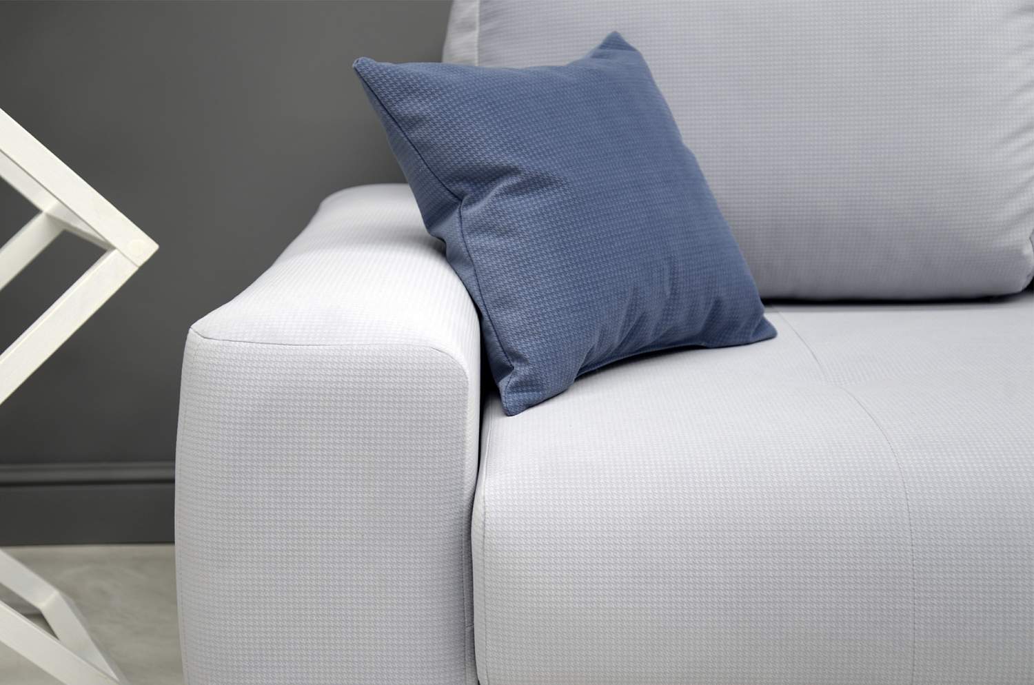 Угловой диван левый Коста светло-cерый велюр