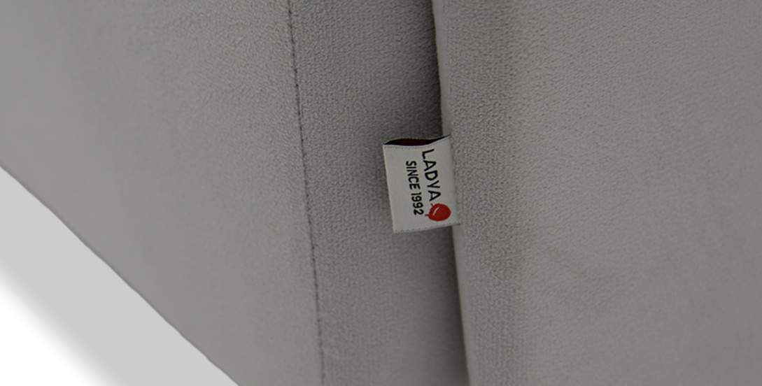 Угловая кушетка левая Иби светло-серый велюр