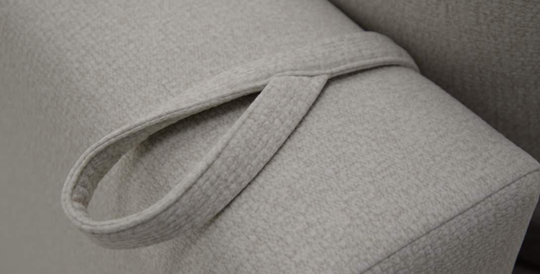 Прямой диван Белес миди молочный шенилл Уцененный