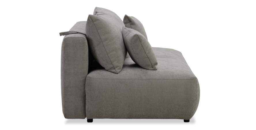 Прямой диван Кьяра тауп велюр 