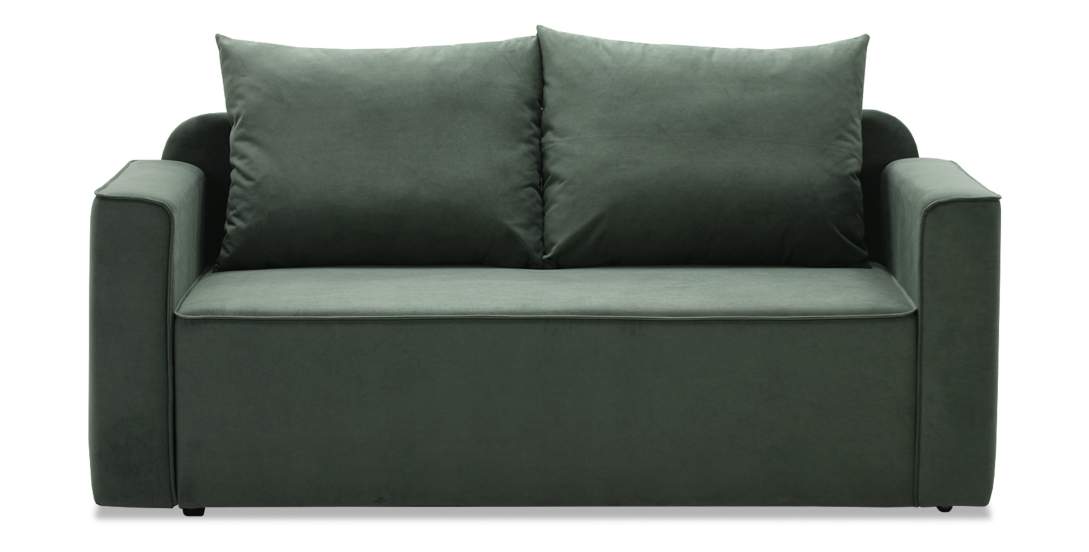 Прямой мини диван-кушетка Мокка Оливковый велюр 