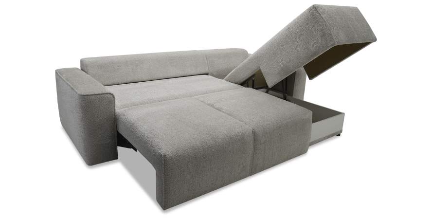 Угловой диван Матье Серо-бежевый шенилл Уцененный