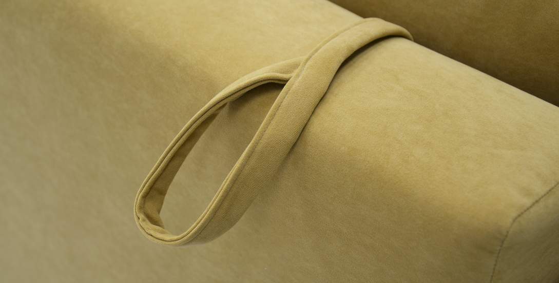 Прямой диван Энгри Горчичный велюр