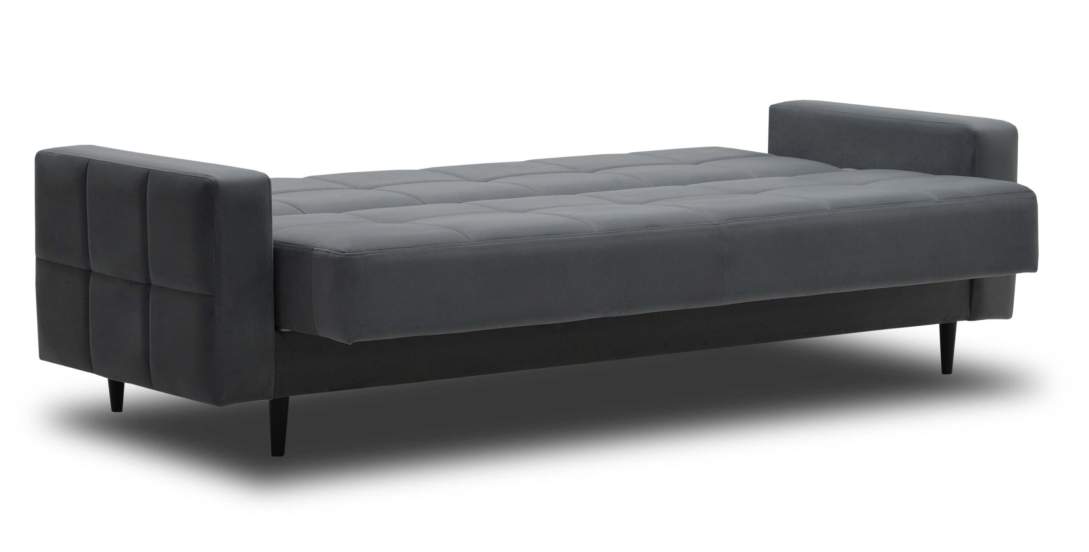 Прямой диван Виконт Антрацитовый велюр