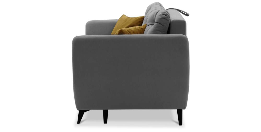 Прямой мини диван Тиволи 140 Серый велюр 