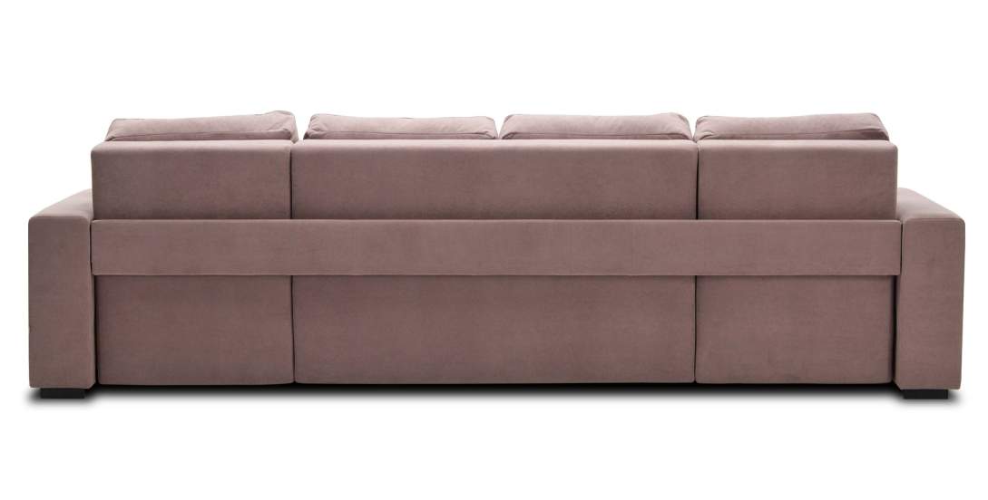 Диван трансформер Астон MAX Пудрово-розовый велюр