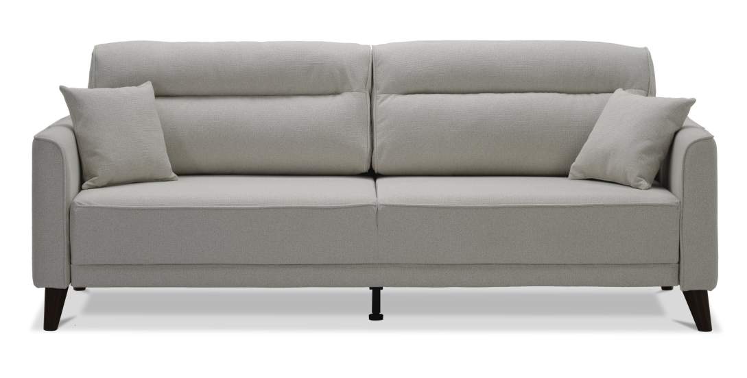 Прямой диван Авилла Светло-бежевый велюр