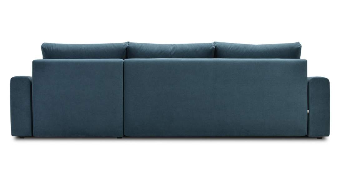 Угловой диван левый Вегас Индиго велюр