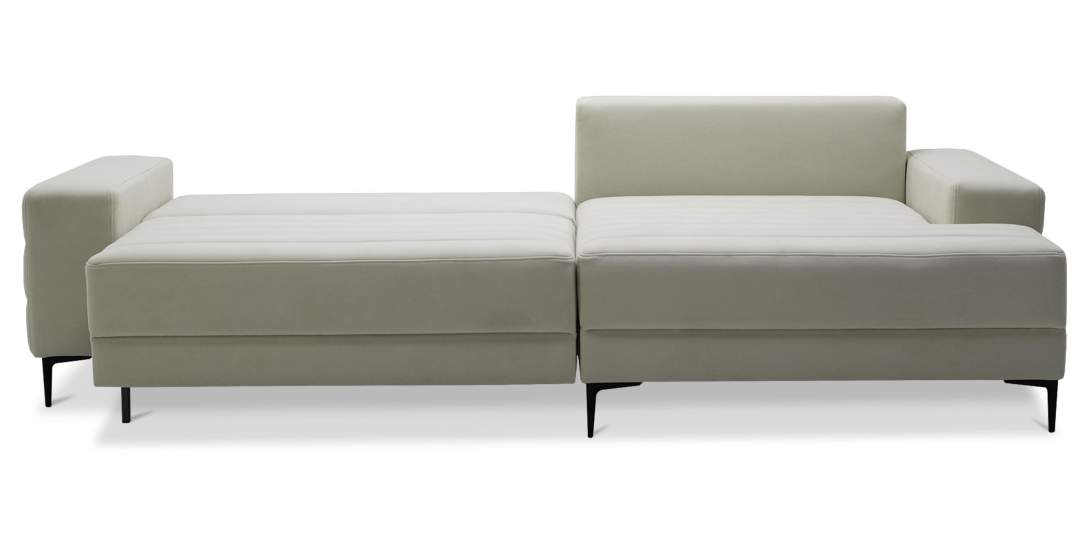 Угловой диван правый Белес Айвори велюр 